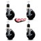 Service Caster 5'' Soft Rubber Swivel 1-7/8'' Expanding Stem Caster Set with Brake, 4PK SCC-EX20S514-SRS-TLB-178-4 - alternate 2